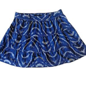 Love For Humanity Couture Blue and White Pull On Mini Skirt Size S